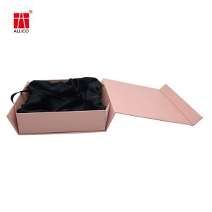 Ribbon Bowtie Collapsible Cardboard Boxes , 150-450gsm 8x6x3 Shipping Boxes