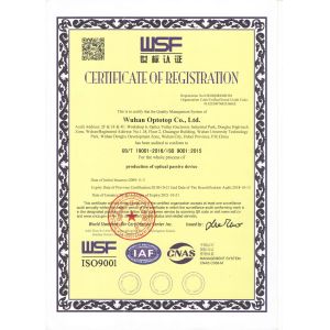 Wuhan Geehe Optical Communication Co.,ltd Certifications