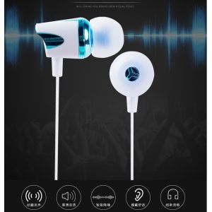 Metal Noise Cancelling Sport Earbuds / Hifi Wired Stereo Headphone With Mic
