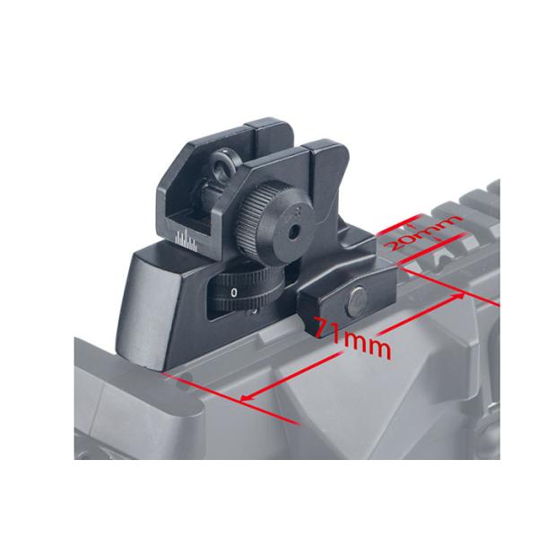 ANS Mechanical Rear Sight M4 AR15 For Picatinny / Weaver - Style Rails