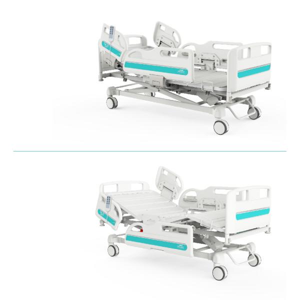 Portable Casters Metal 3 Function Folding Medical Clinic Furniture Adjustable Electric Nursing Patient Hospital Bed