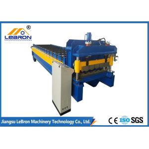 High Durability Glazed Tile Roll Forming Machine , Blue Step Tile Roll Forming