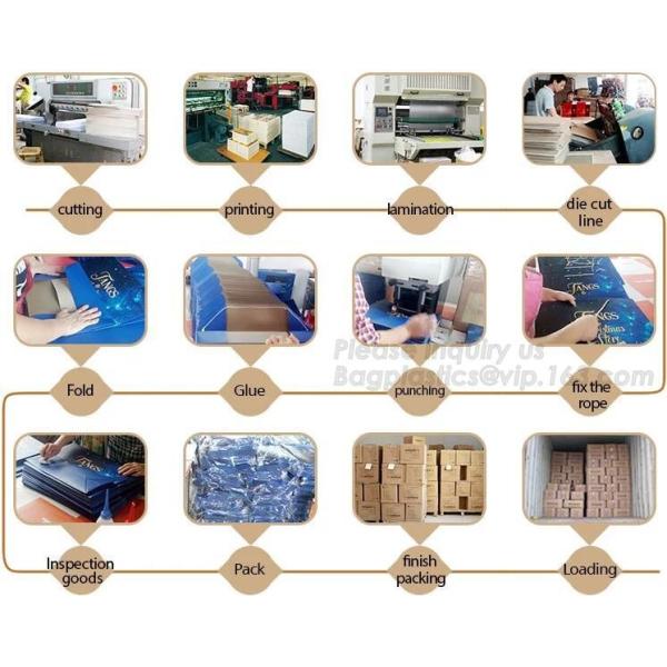 Gold foil stamp matt laminated black handle rope hair extension packaging bag red paper bag,Handle Brown Kraft Gift Pape