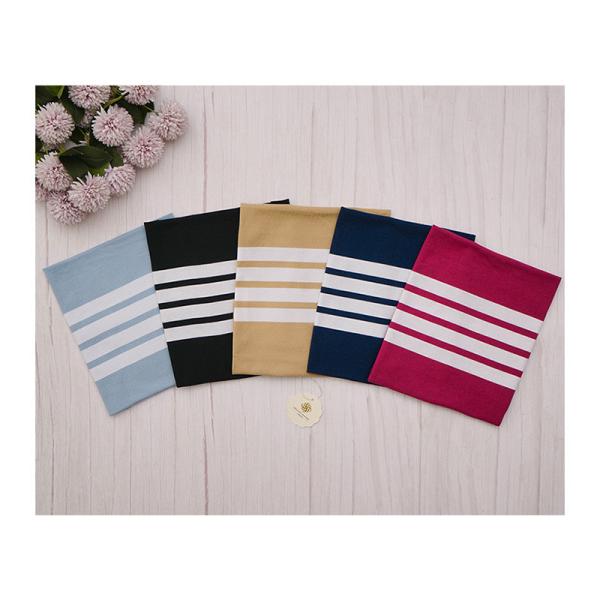 Sweat Absorbing Knitted Pique Fabric , 225cm Tight Woven Striped Knitted Fabric