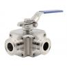 Cross Sanitary Stainless Steel Ball Valves , 1 Inch 4 Way Ball Valve For Cosmetic for sale