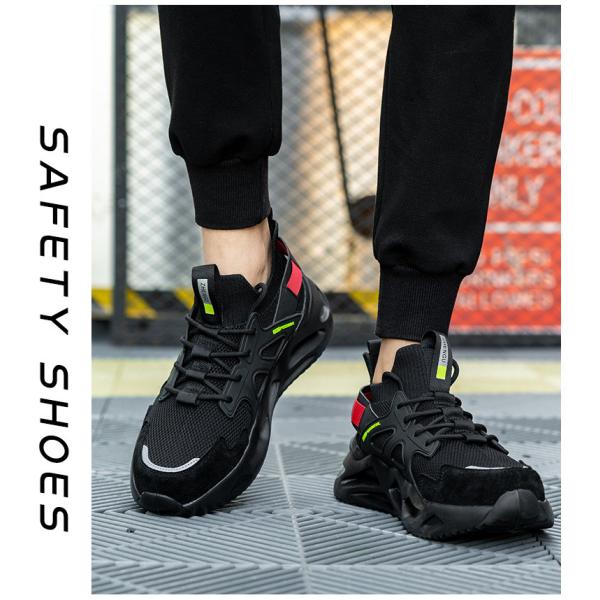 Comfortable And Durable Anti-Smashing EVA Sole Safety Shoes With Flying Knit Upper