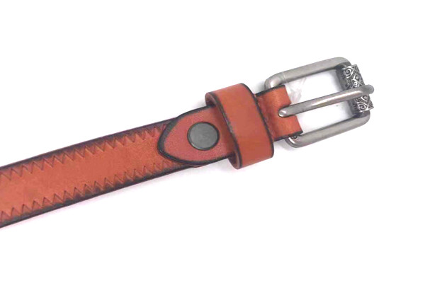 Diamond Hollow - Out Women's Fashion Leather Belts With Roller Vintage Buckle / Ladies Skinny Belts