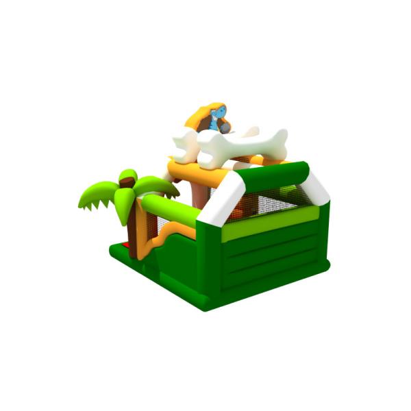 0.55mm PVC Tarpaulin Stone Age Inflatable Bouncer With Slide Combo Inflatable Jumping Castle For Kids