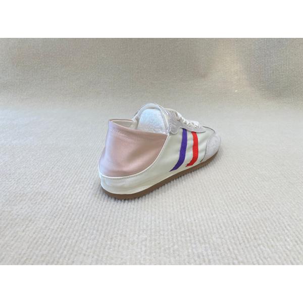 Women casual comfort sneakers satin shoes lace-up breathable with leather and low cut