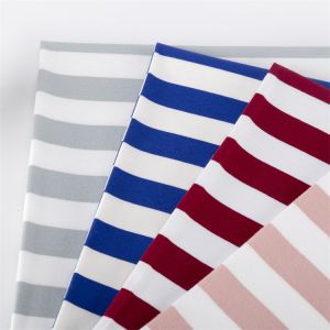 Healthy Smooth Skin-Friendly Good Elasticity Natural Striped Knit Fabric For
