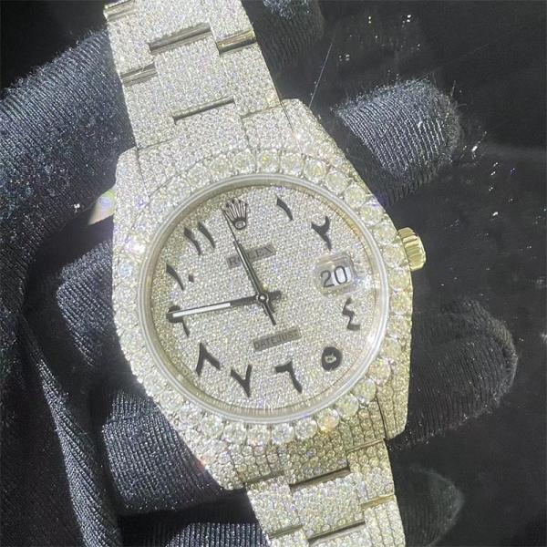 Buy Bust Down Millionaire Moissanite Watch Rolex at wholesale prices