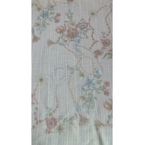 Shinning  Leafy Sequins  Lace Fabric for Full Dress East Culture Dinner Gowns Shining Fabric