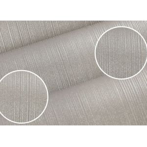Modern Flocking Non woven Wallpaper with Simple Silver Grey Pure Color