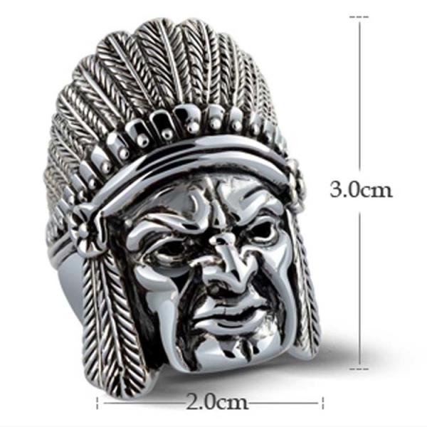 Thail Sterling Silver Indian Vintage Style Men's Ring (R6030810)