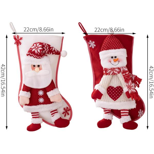 Christmas Stockings 2 Pack 3D Gnomes Santa Christmas Stockings Personalized Christmas Stockings White Christmas Decor
