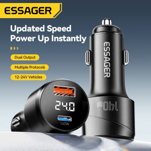 ESSAGER ES-CC19 Series 140W Car Phone Charger The Essential Car Charger with FCP