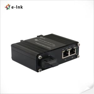 Quality Mini Industrial 100FX to 2x10/100 PoE++ Media Converter 90W -40~75°C for sale