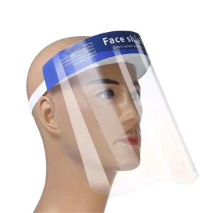 China Spitting PET Film Laboratory Face Shield Mask With Sponge Anti Fog Spitting on sale