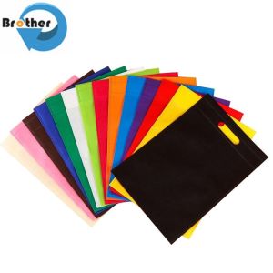 Customize PP Non Woven TNT Bags/Nonwoven Flat Bag/T-Shirt Bag Colored Blue