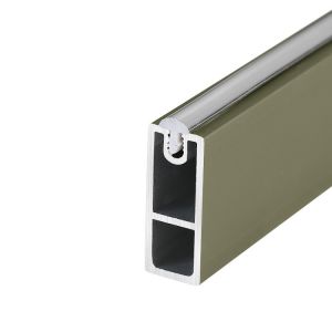 Anodized Rectangular Tube Aluminum Closet Rods 2.5mm Thickness