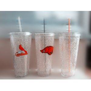 Quality Plastic Tumbler Cup with gel,with straw for sale