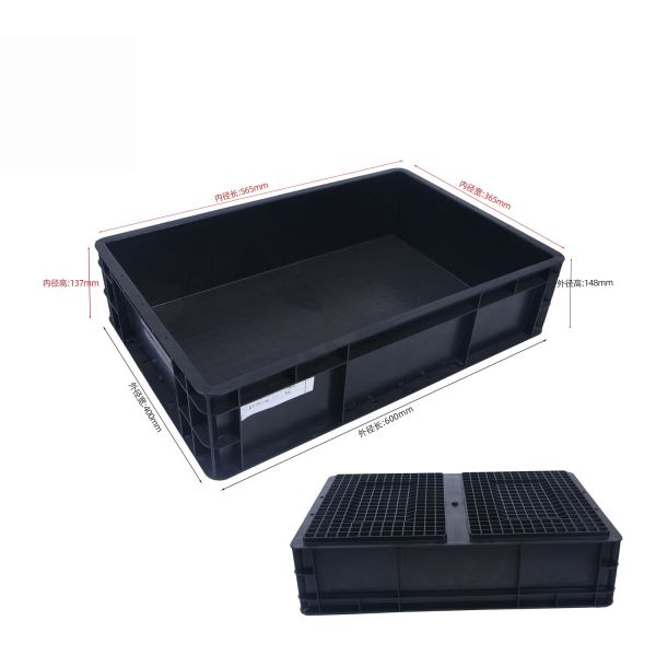 600*400*280mm Injection ESD Bin Box Antistatic Plastic Bins Turnover Box