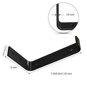 OEM Custom Stamping Services Heavy Duty 12 Inch Shelf Bracket For DIY Floating