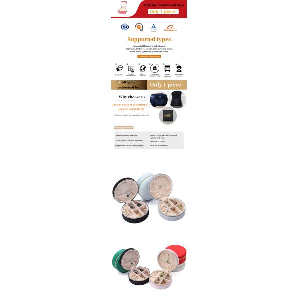 Round Shaped Soft Velvet Jewelry Storage Box Organizer Zipper Bag For Travel