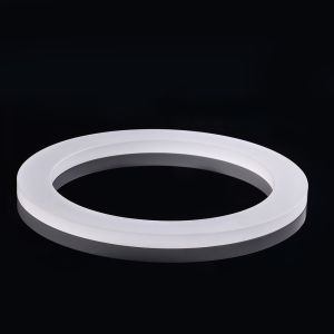 Quality Milky Fused Quartz Flange , Thermal Stable Opaque Quartz Glass Ring for sale