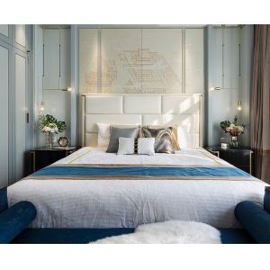 Ornate 450mm Modern Drawer Nightstand 0.55m Contemporary Side Table Bedroom