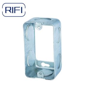 Utility Rectangle Steel Electrical Junction Box With Raised Grounding Screw