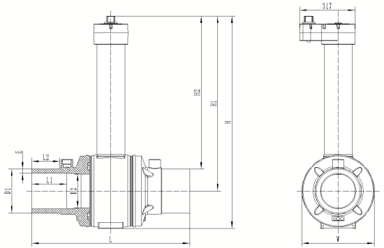 Pressure relief valve Dn315