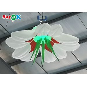 Customized Giant Inflatable Flower Hanging Wedding Inflables LED Flower