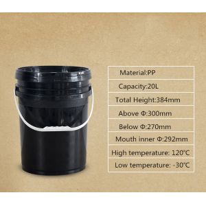 Custom Color High Temperature Plastic Bucket With Handles For Liquid Storage