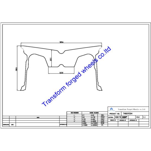 TM189504 18X9.5 inches forged wheels monoblock wheels blanks Dimple style barrel and rims