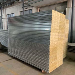 Soundproof Thermal Insulation Wall Rock Wool Sandwich Panel Metal Building