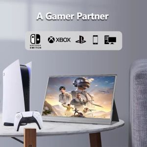 FHD IPS 15.6-Inch Portable Touch Monitor For Laptop PC PS Tablet With Case