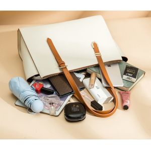 0.75kg Deep Royal Blue Split Zipper Full Grain Leather Handbags