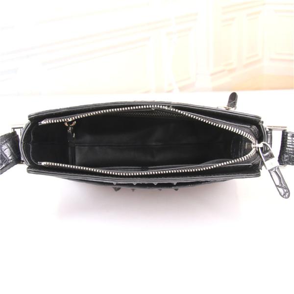 Genuine Crocodile Skin Businessmen Small Single Cross Shoulder Bag Real Alligator Leather Male Casual Messenger Bag