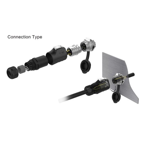 CNLINKO M12 8pin Socket Ip68 Waterproof Power Connector for LED Screen Signal Supply Circular Lighting Plastic Metal Connectors