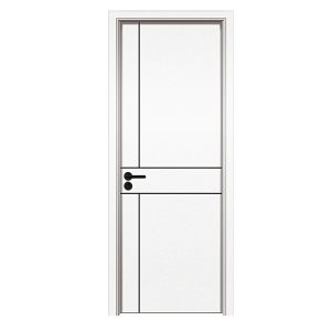 Waterproof WPC Hollow Door With Glass Decoration For Kitchen And Bathroom