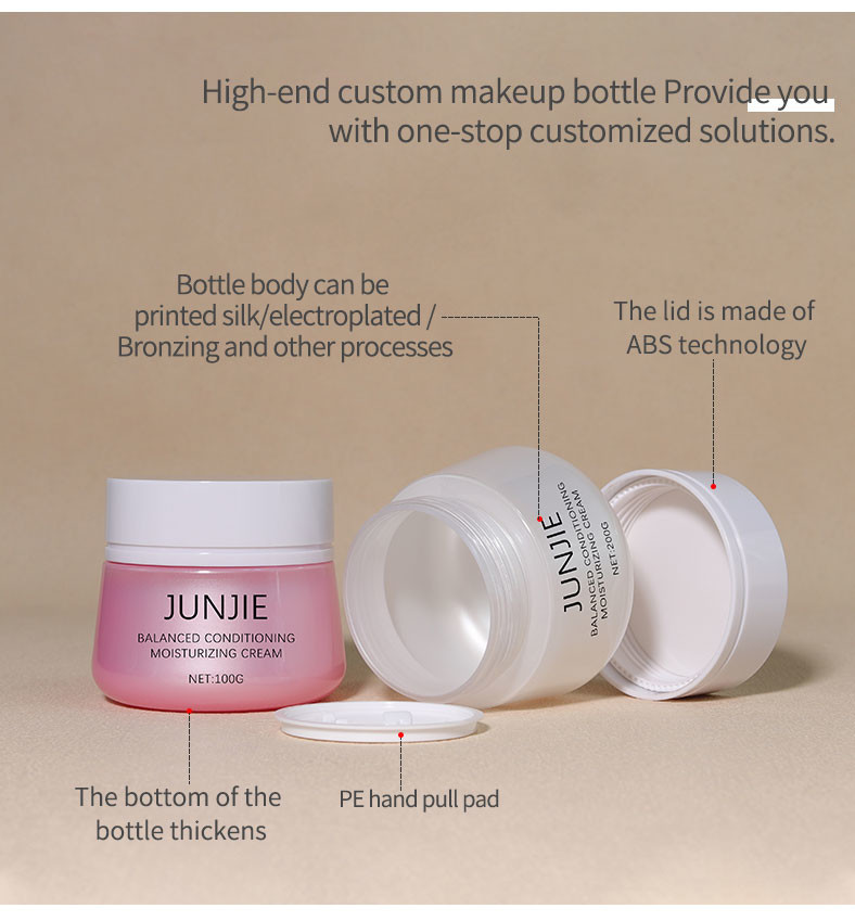 High Quality PET Facial Cream Jar Empty Plastic Body Butter Jar Refillable Cosmetic Cream Jar With Screw Cap Lid