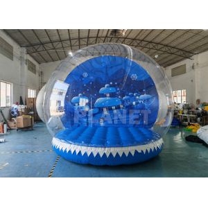 Quality 13ft Christmas Decoration Outdoor Indoor Romantic Snow Globe Snowball Inflatable Snow Globe With Blowing Snow for sale