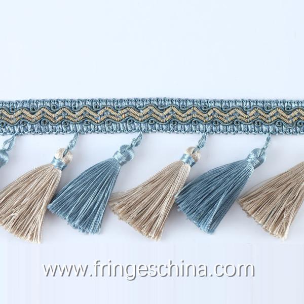 Handmade fashionable chain beads lace tassels fringes for curtain/sofa/pillow decoration