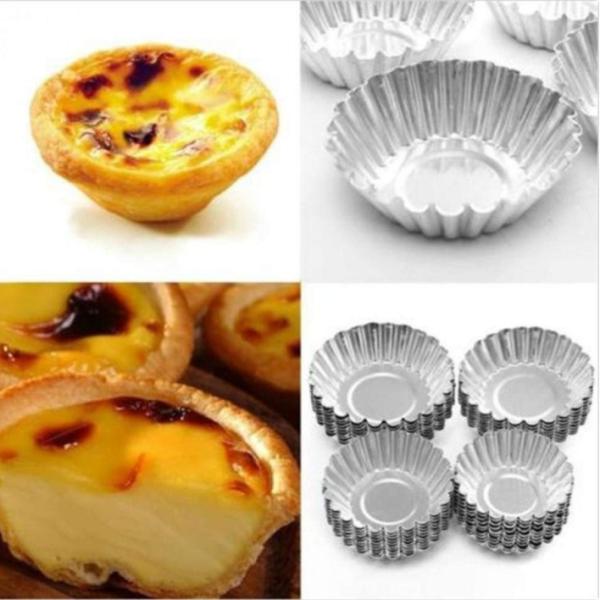 Cupcake Cake Cookie Aluminum Egg Tart Mold Pudding Mould Tin Baking