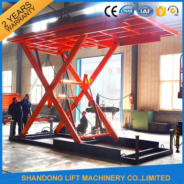 Buy Red 5T 3.5M Electric Hydraulic Scissor Car Lift for Car Parking at wholesale prices