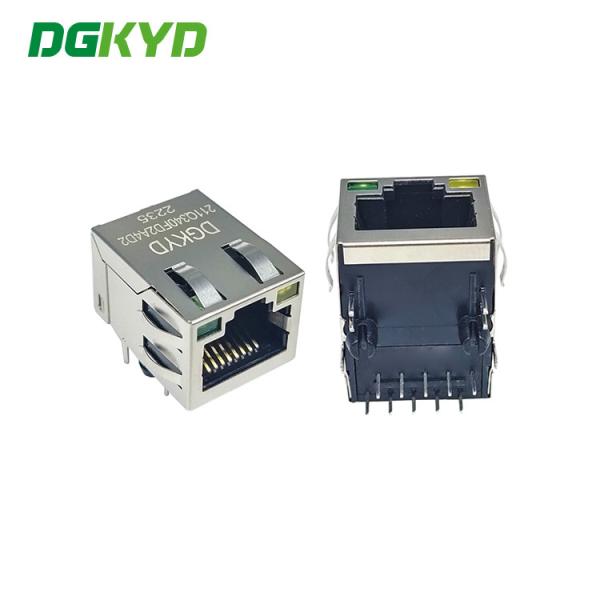 DGKYD211Q340FD2A4D2(2.5G) Port Upward Connector Pcb Modular Jack RJ45 Shielded