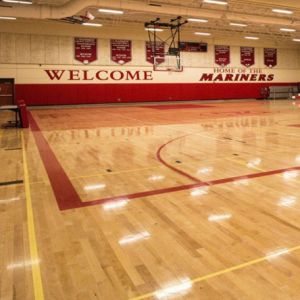 PP Interlocking for basketball court imitation wood grain real wood look