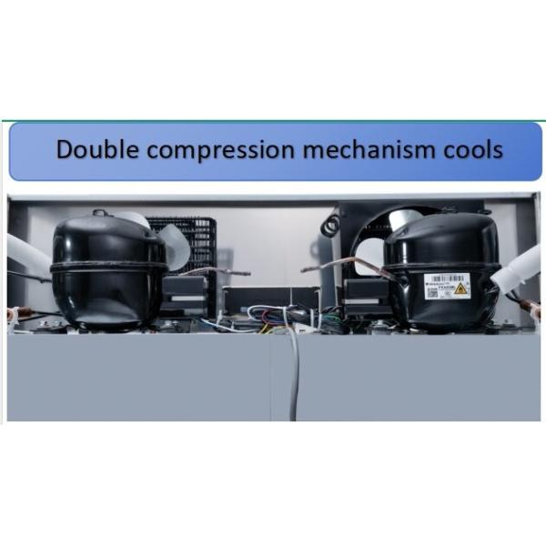 Thermal Insulation 4 Door Commercial Freezer Restaurant Commercial Stainless Steel Fridge Freezer