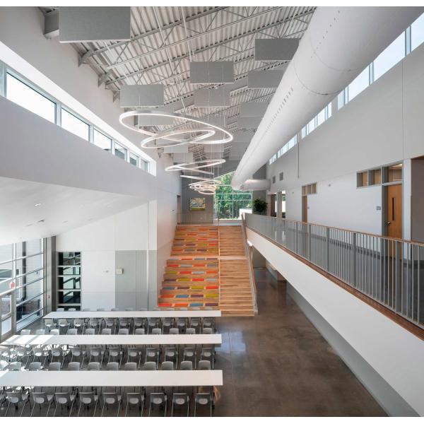 RAL White Ceiling Baffles Wood Wool Cement Acoustic Panels Sound Absorption